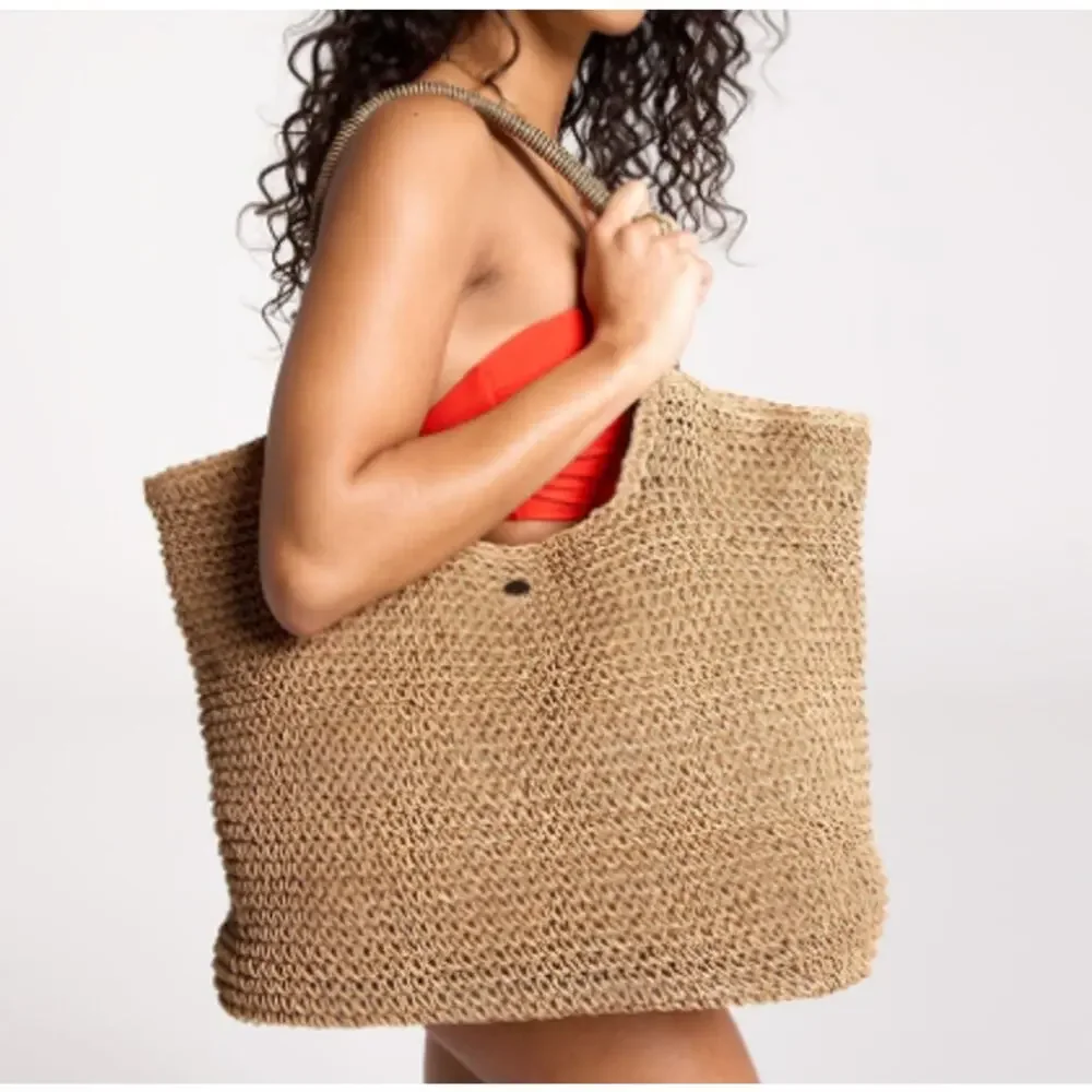 New Calia Women's Straw Crochet Tote - Picture 1 of 5